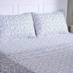 Hermosa Sensory Bloom Avery 100% Cotton Printed Bed Sheet with Pillow Case Rust