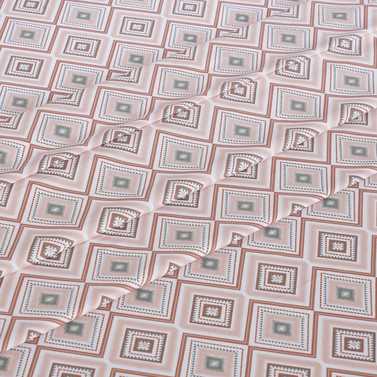 Hermosa Sensory Bloom Jude 100% Cotton Printed Bed Sheet with Pillow Case Peach