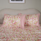 Sensory Bloom Zesty 100% Cotton Pink Bed Sheet with Pillow Case