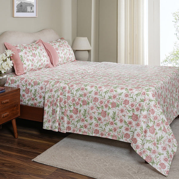 Sensory Bloom Blooming Petals 100% Cotton Pink Bed Sheet with Pillow Case