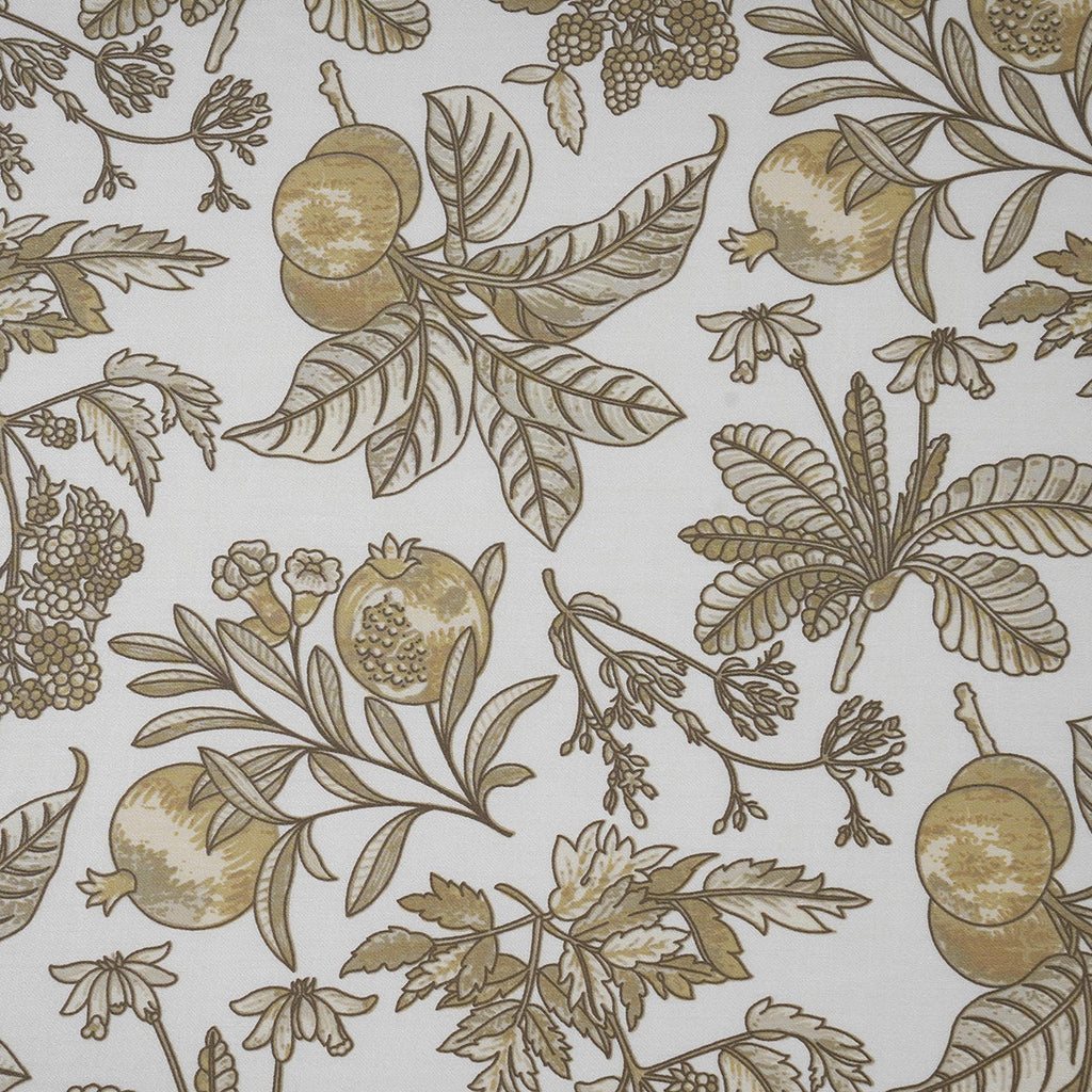 Sensory Bloom Fruity Foliage Mustard Bed Sheet with Pillow Case
