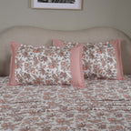Sensory Bloom Fruity Foliage Pink Bed Sheet with Pillow Case