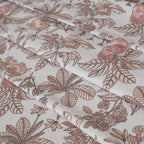 Sensory Bloom Fruity Foliage Pink Bed Sheet with Pillow Case