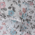 Sensory Bloom Blossom Meadow 100% Cotton Blue Bed Sheet with Pillow Case