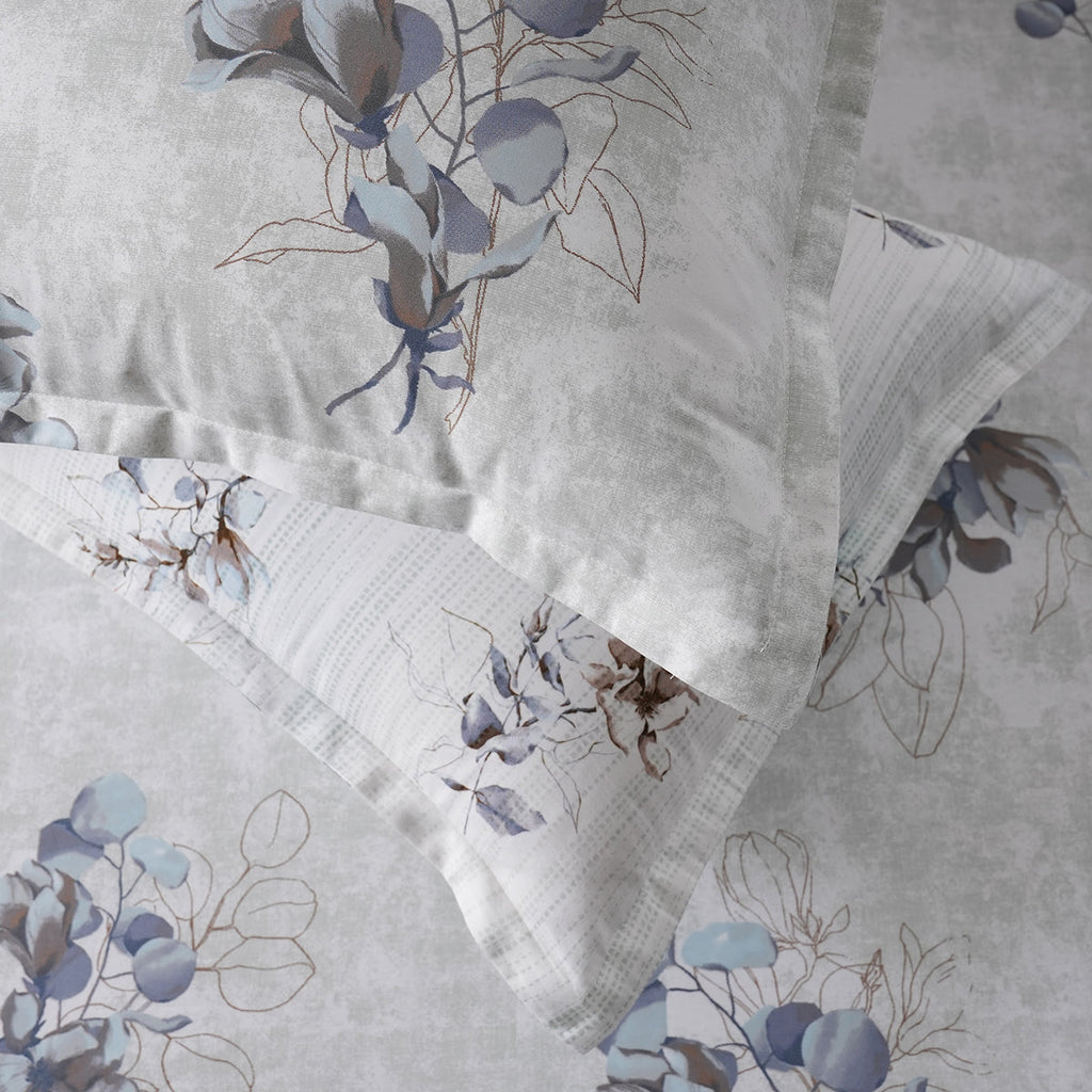Sensory Bloom Everbloom 100% Cotton Blue Bed Sheet with Pillow Case