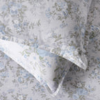 Sensory Bloom Flowerland 100% Cotton Blue Bed Sheet with Pillow Case