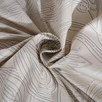 Classical Ornate Baroque Feathering Bed Sheet with Pillow Case Neutral