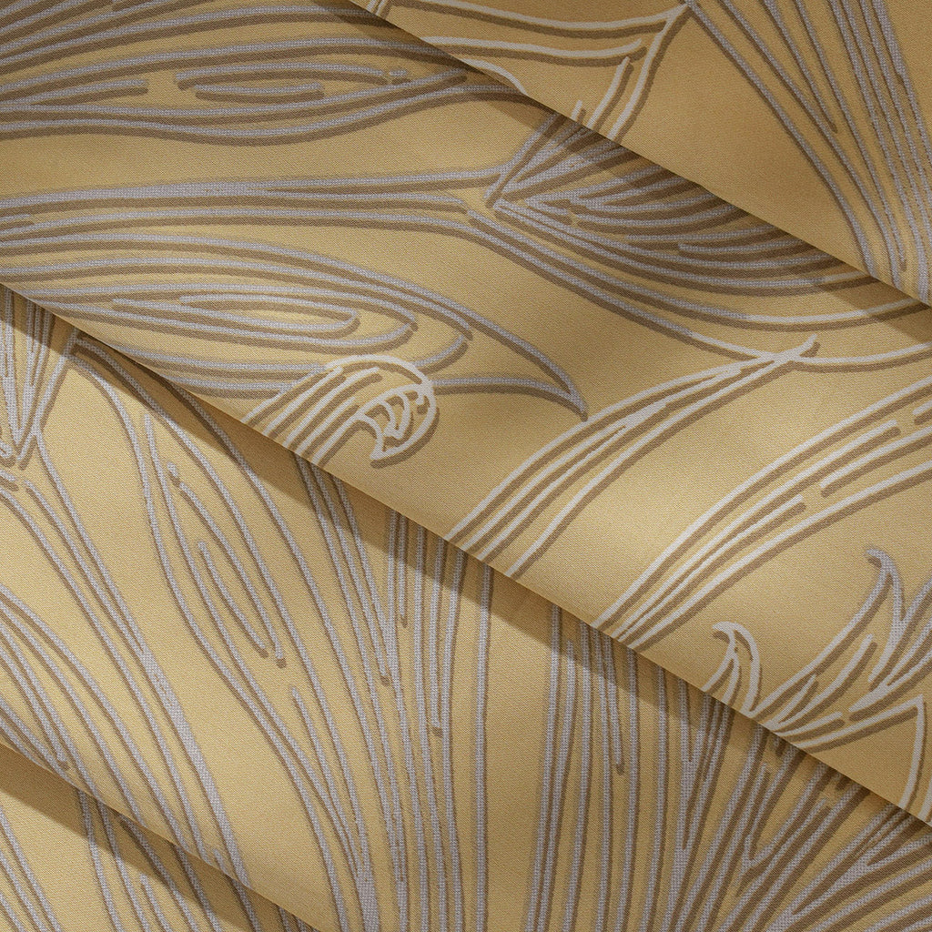 Classical Ornate Baroque Feathering Bed Sheet with Pillow Case Gold