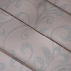 Classical Ornate Seamless Scroll Bed Sheet with Pillow Case Blue