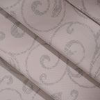 Classical Ornate Seamless Scroll Bed Sheet with Pillow Case Neutral