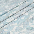 Eclectic Geo Triangle Digital Print 100% Cotton Blue Bed Sheet with Pillow Case
