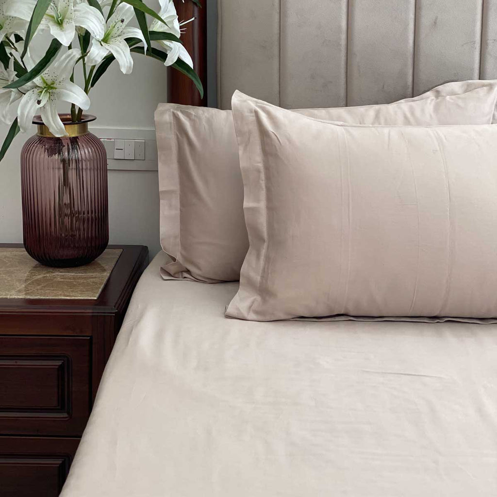 Sadyaska Poppy Sand and Beige 300TC Cotton 10 Pcs Bedding Set