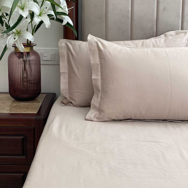 Sadyaska Luxe Beige 1 Pcs Bedsheet