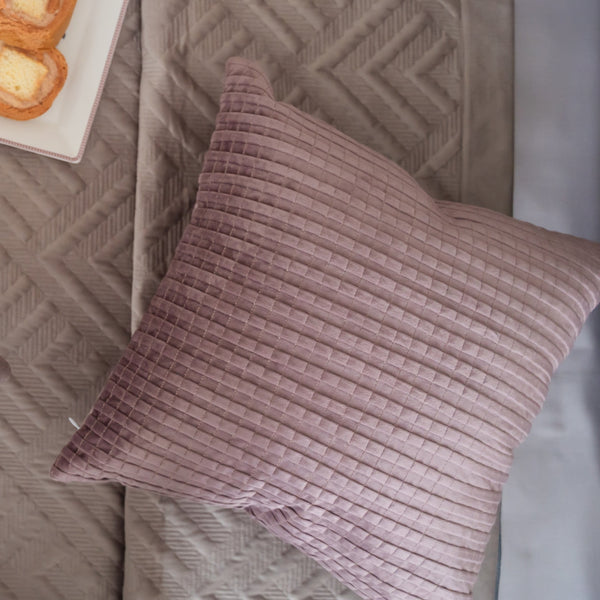 Sadyaska Decorative Bello Lilac Velvet 16x16 1 Pcs Cushion Cover