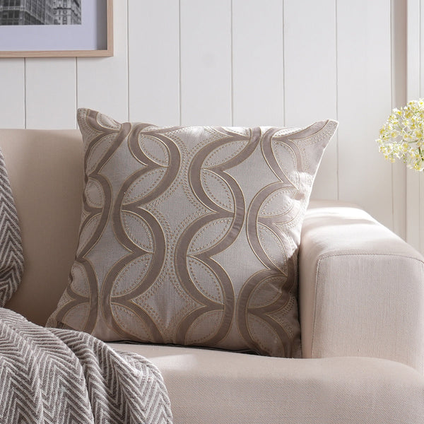 Classical Ornate Harlequin Curves Cushion Cover Gold