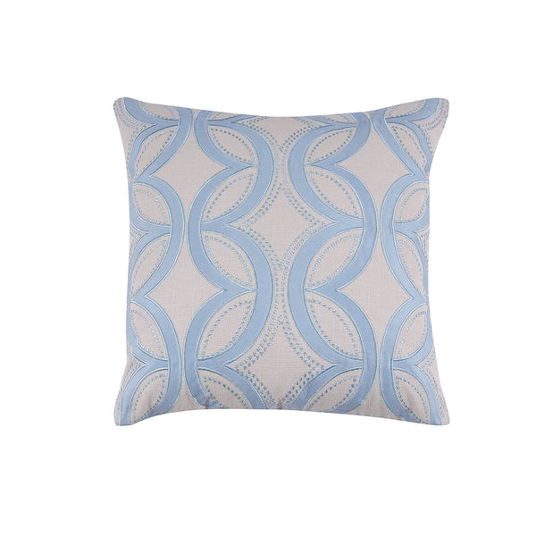 Classical Ornate Harlequin Curves Cushion Cover Blue