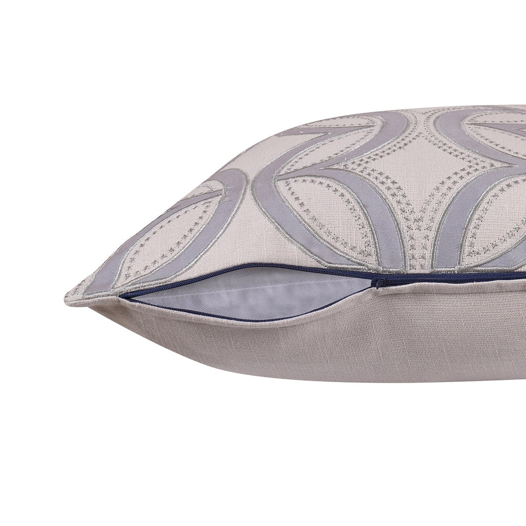 Classical Ornate Harlequin Curves Cushion Cover Neutral