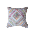 Eclectic Geo Rhombus Woven/Digital Print 100% Cotton Grey Cushion Cover