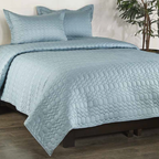 Anna Simona Stanley 3 Pcs Bedsheet Set  (Powder Blue)