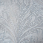 Classical Ornate Baroque Feathering Duvet Cover with Pillow Case Blue
