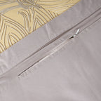Classical Ornate Baroque Feathering Duvet Cover with Pillow Case Gold