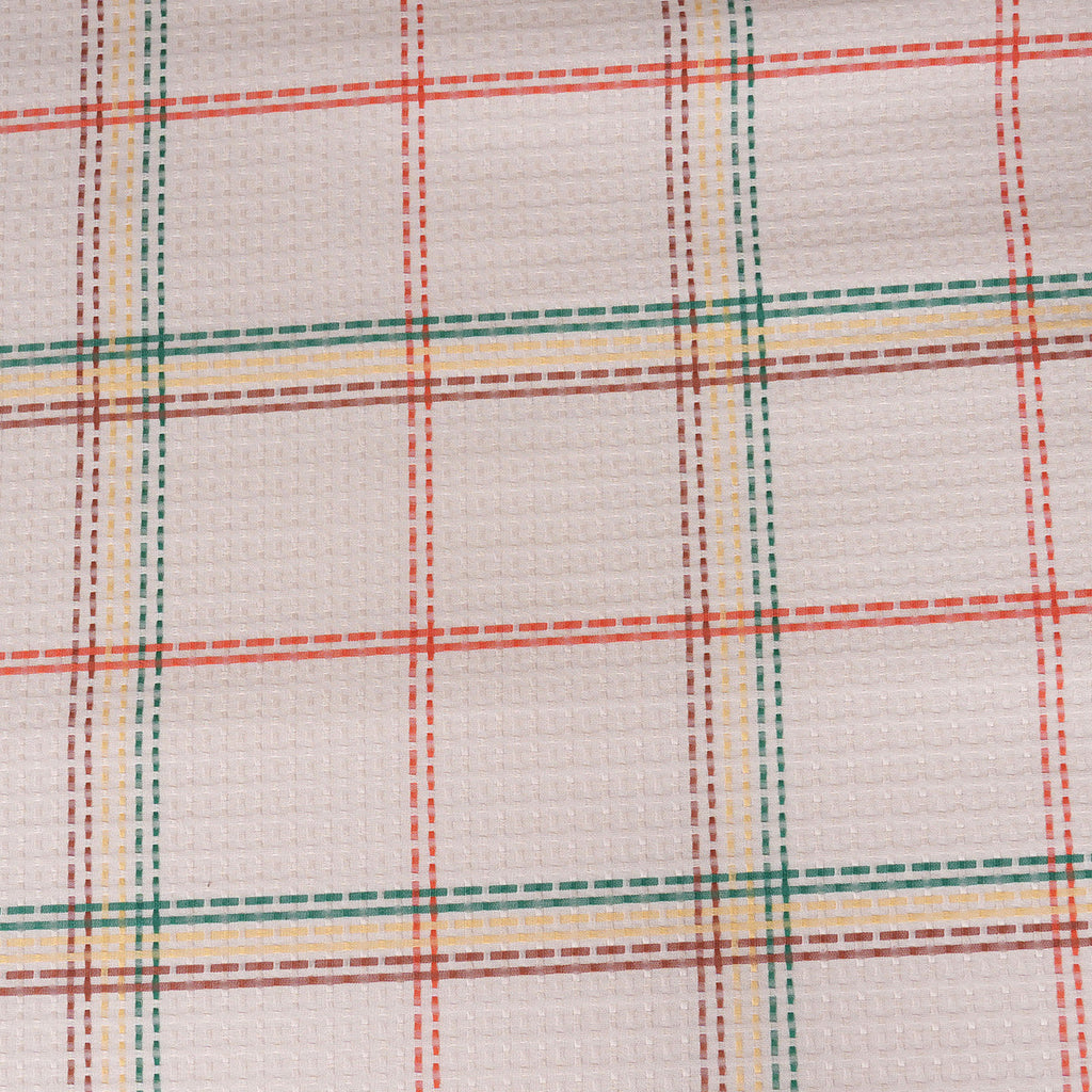 Eclectic Geo Mosaic Plaid Woven 100% Cotton Rust Duvet Cover with Pillow Case