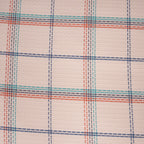Eclectic Geo Mosaic Plaid Woven 100% Cotton Blue Duvet Cover with Pillow Case