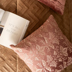 Sadyaska Decorative Fern Blush Velvet 16x16 1 Pcs Cushion Cover