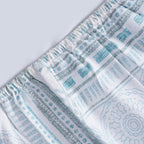 Hermosa Sensory Bloom Allegra 100% Cotton Printed Fitted Sheet with Pillow Case Blue