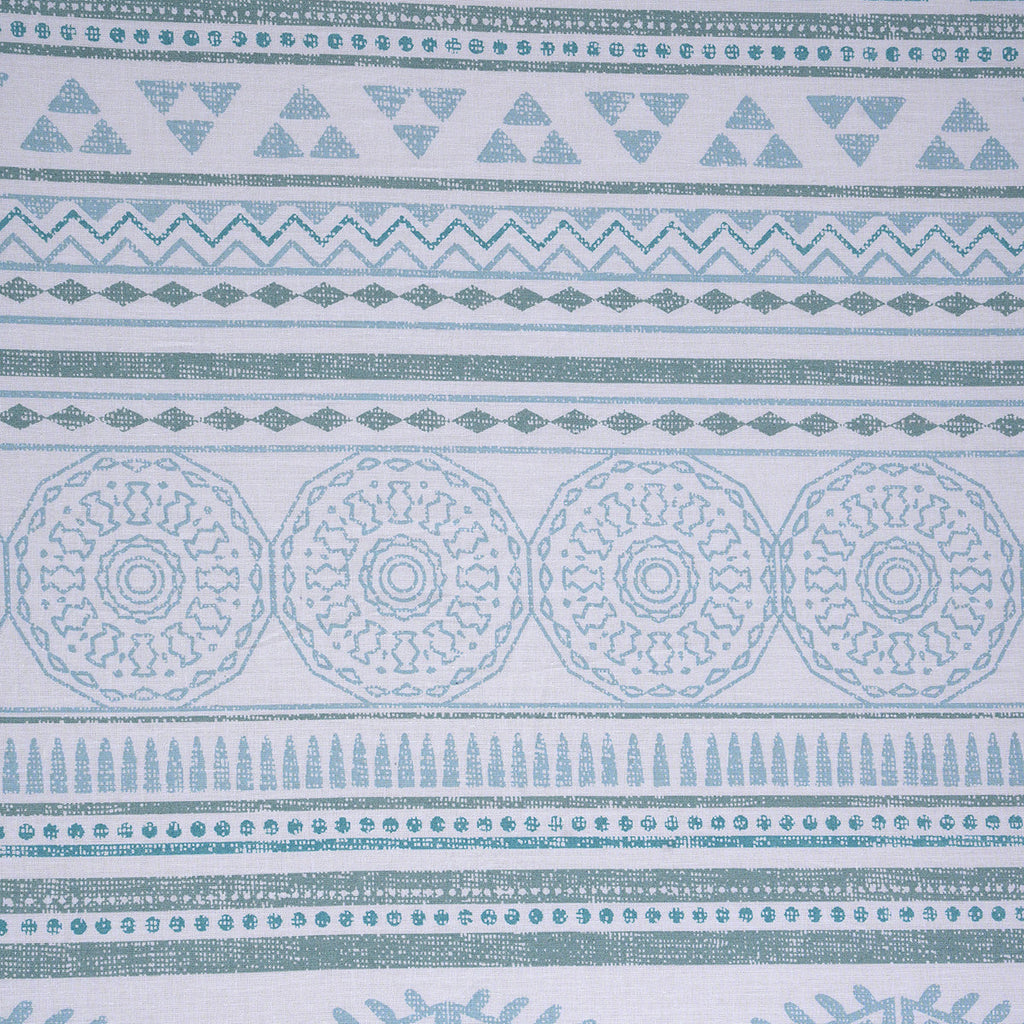 Hermosa Sensory Bloom Allegra 100% Cotton Printed Fitted Sheet with Pillow Case Blue
