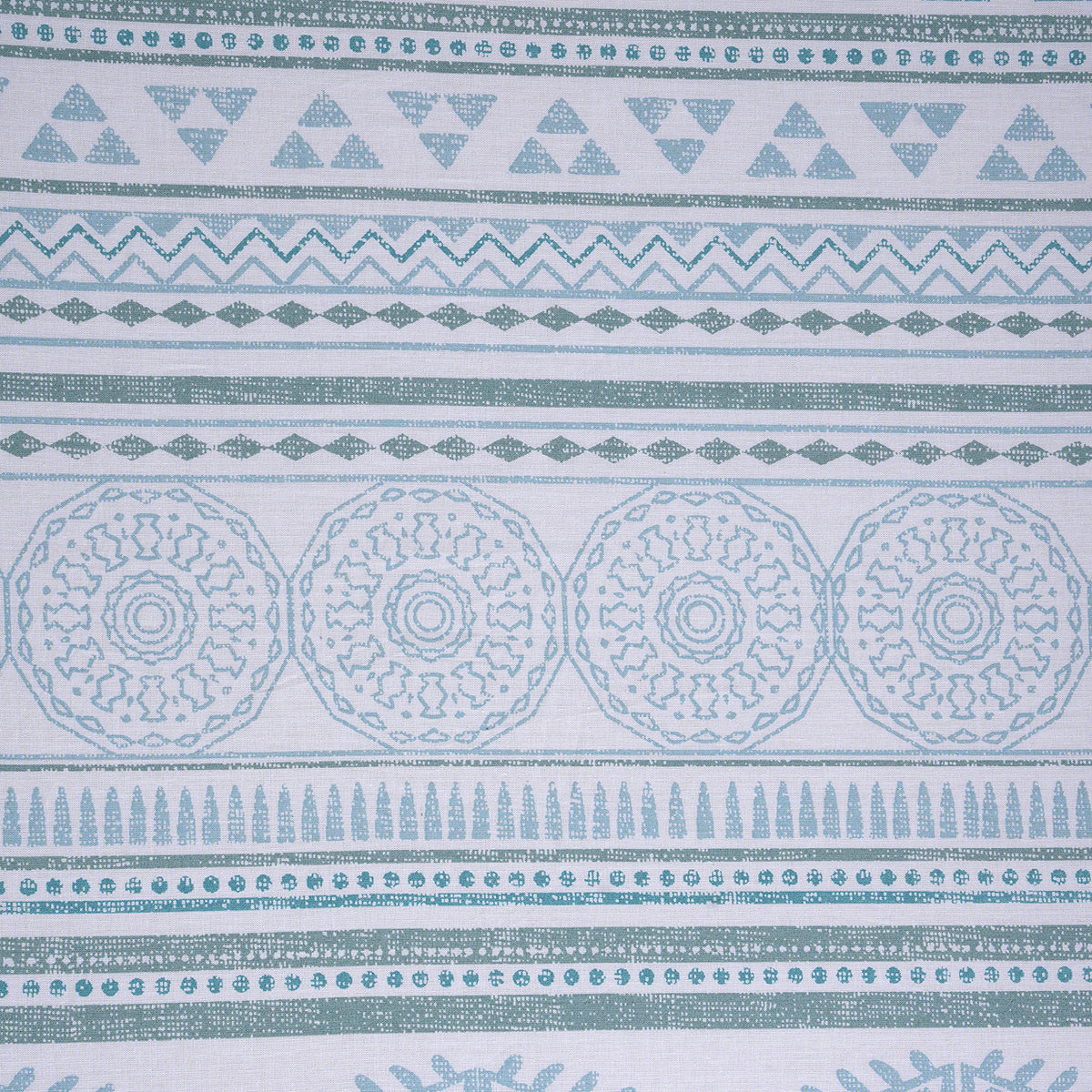Hermosa Sensory Bloom Allegra 100% Cotton Printed Fitted Sheet with Pillow Case Blue