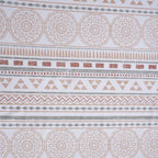 Hermosa Sensory Bloom Allegra 100% Cotton Printed Fitted Sheet with Pillow Case Peach