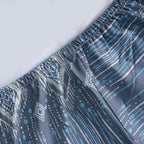 Hermosa Sensory Bloom Gareth 100% Cotton Printed Fitted Sheet with Pillow Case Blue