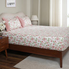 Sensory Bloom Blooming Petals 100% Cotton Pink Fitted Sheet with Pillow Case