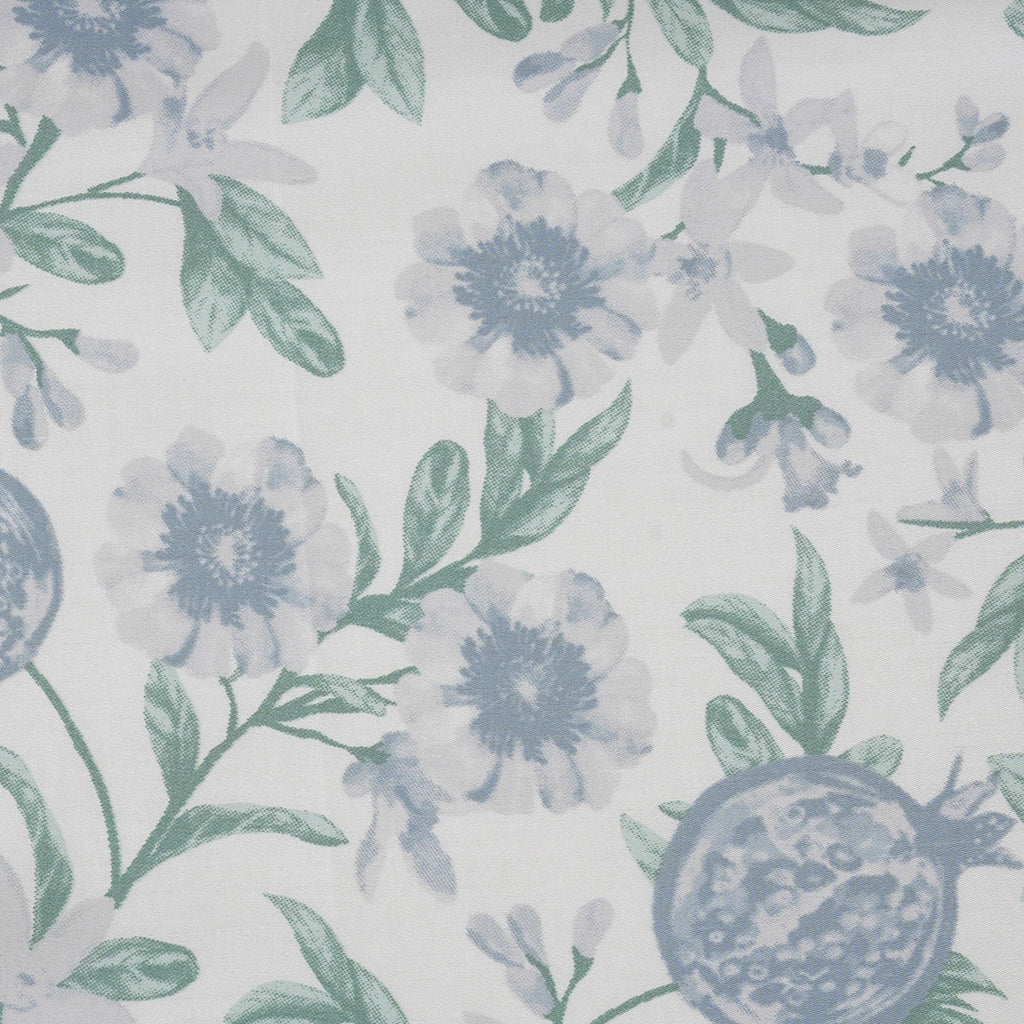 Sensory Bloom Blooming Petals 100% Cotton Blue Fitted Sheet with Pillow Case