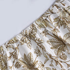 Sensory Bloom Fruity Foliage 100% Cotton Mustard Fitted Sheet with Pillow Case