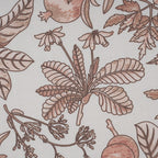 Sensory Bloom Fruity Foliage 100% Cotton Pink Fitted Sheet with Pillow Case