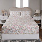 Sensory Bloom Florencia 100% Cotton Yellow Fitted Sheet with Pillow Case
