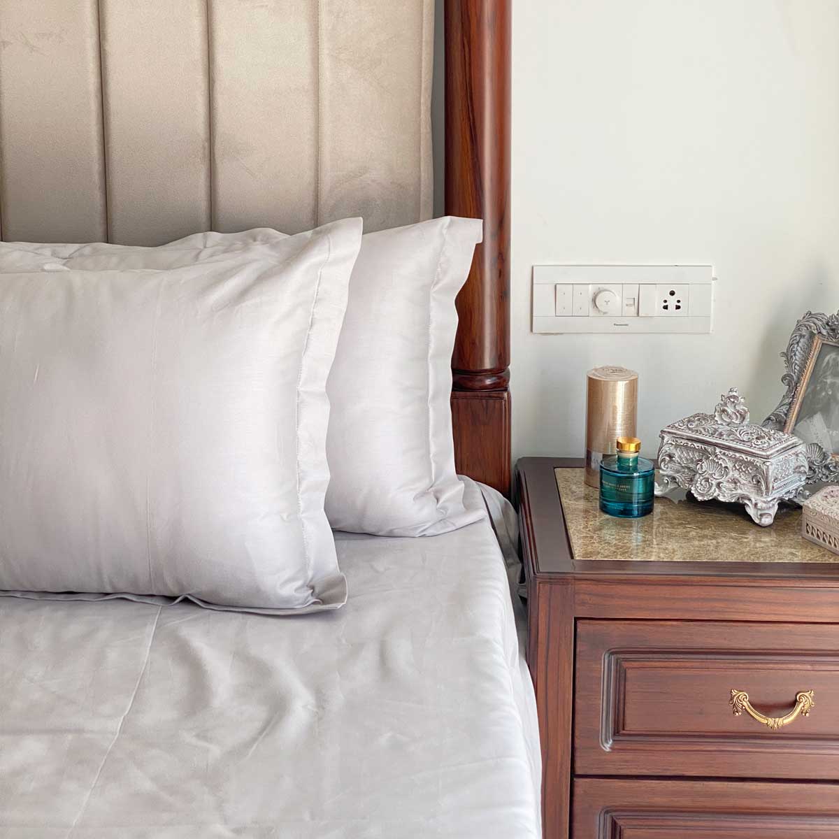 Sadyaska Luxe Grey 1 Pcs Bedsheet