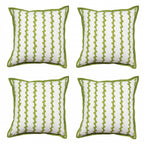 Sadyaska Channel Dotted 16"X16" Lime Green Cotton Cushion Case Use For Garden, Outdoor, Living Room, Office, Decorative Cushion Pillow Cover… 1 Pcs Cushion Cover