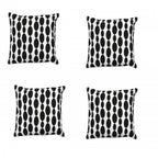 Sadyaska Black & White Geometric 16x16 Designer Cushion Cases for Drawing Room, Bedroom, Outdoor, Patio, Office… 1 Pcs Cushion Cover