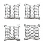 Sadyaska Black & White Luxurious Connectoline (16"X16") Dotted Geometric Print Pillow Case… 1 Pcs Cushion Cover