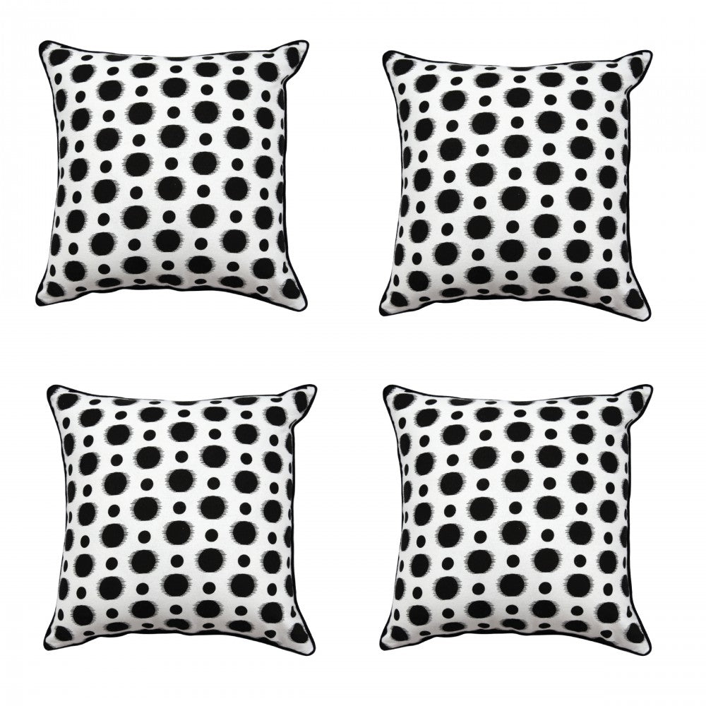 Sadyaska Black & White Screen Printed 16x16 Geometric Cotton … 1 Pcs Cushion Cover