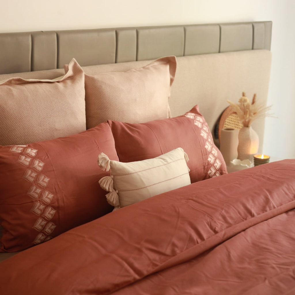 Sadyaska Leaflet Blush Syona 1 Pcs Duvet Cover Set