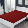 Sadyaska Microfibre ed Waterproof Fitted Maroon Mattress Protector 1 Pcs Quilt