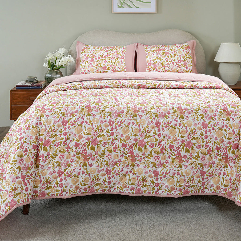 Sensory Bloom Zesty extremely Cozy Pink Quilt
