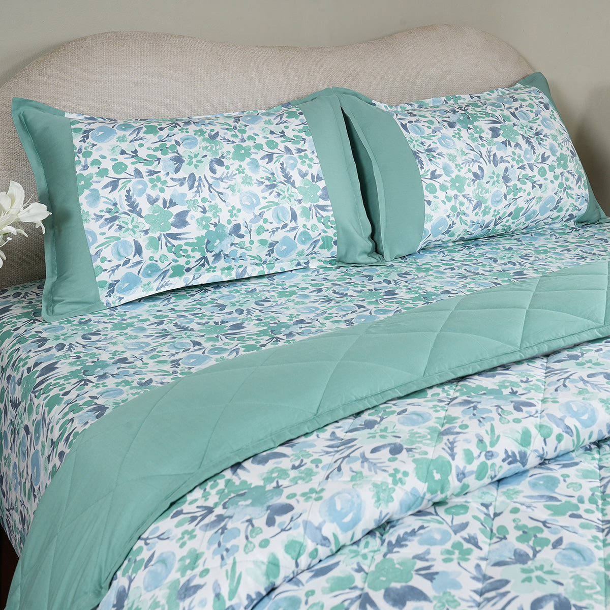 Sensory Bloom Zesty extremely Cozy Aqua Quilt
