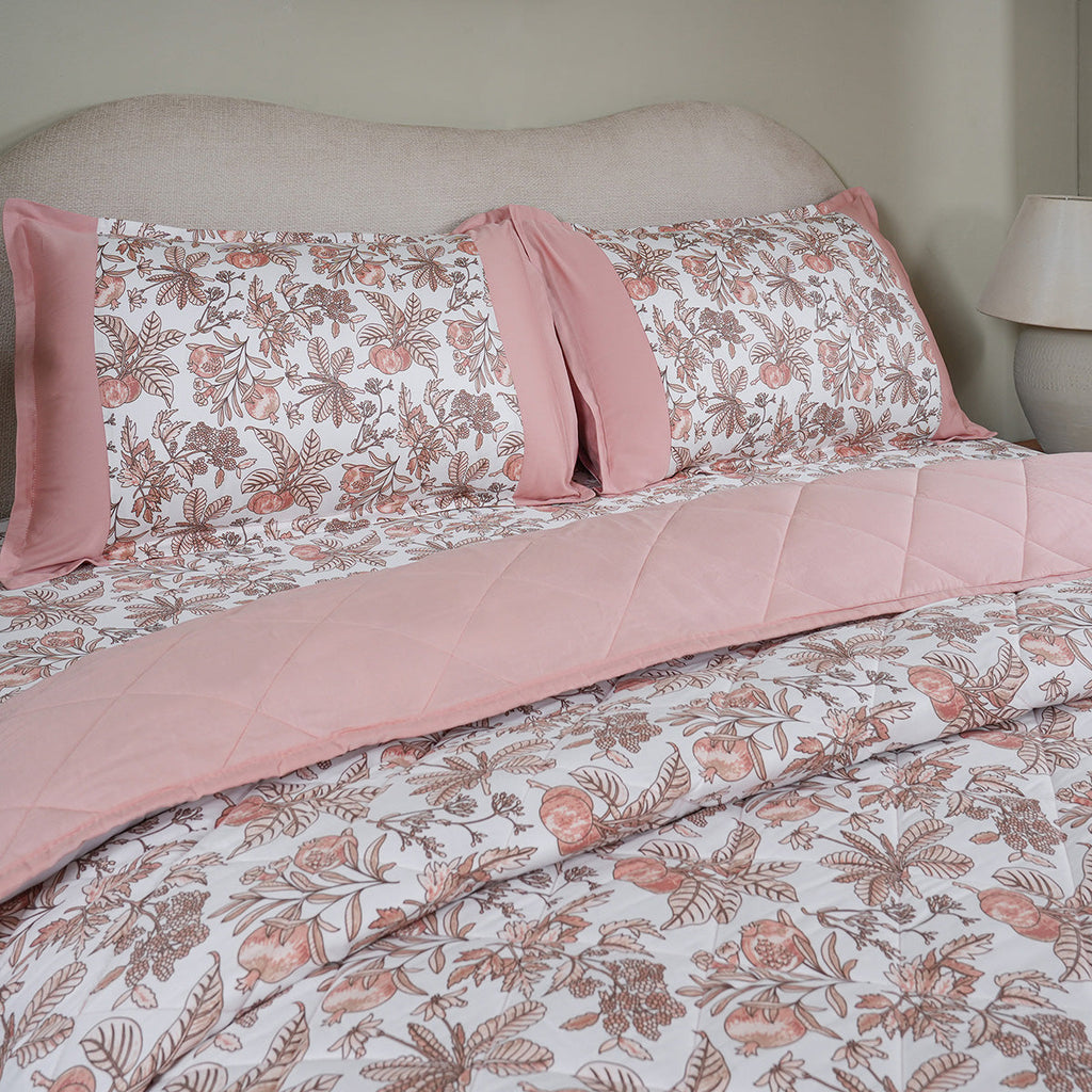 Sensory Bloom Fruity Foliage extremely Cozy Pink Quilt