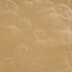Classical Ornate Twirls & Swirls Quilt/Quilted Bed Cover Gold