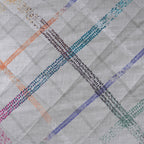 Eclectic Geo Rhombus Quilt/Quilted Bed Cover Grey